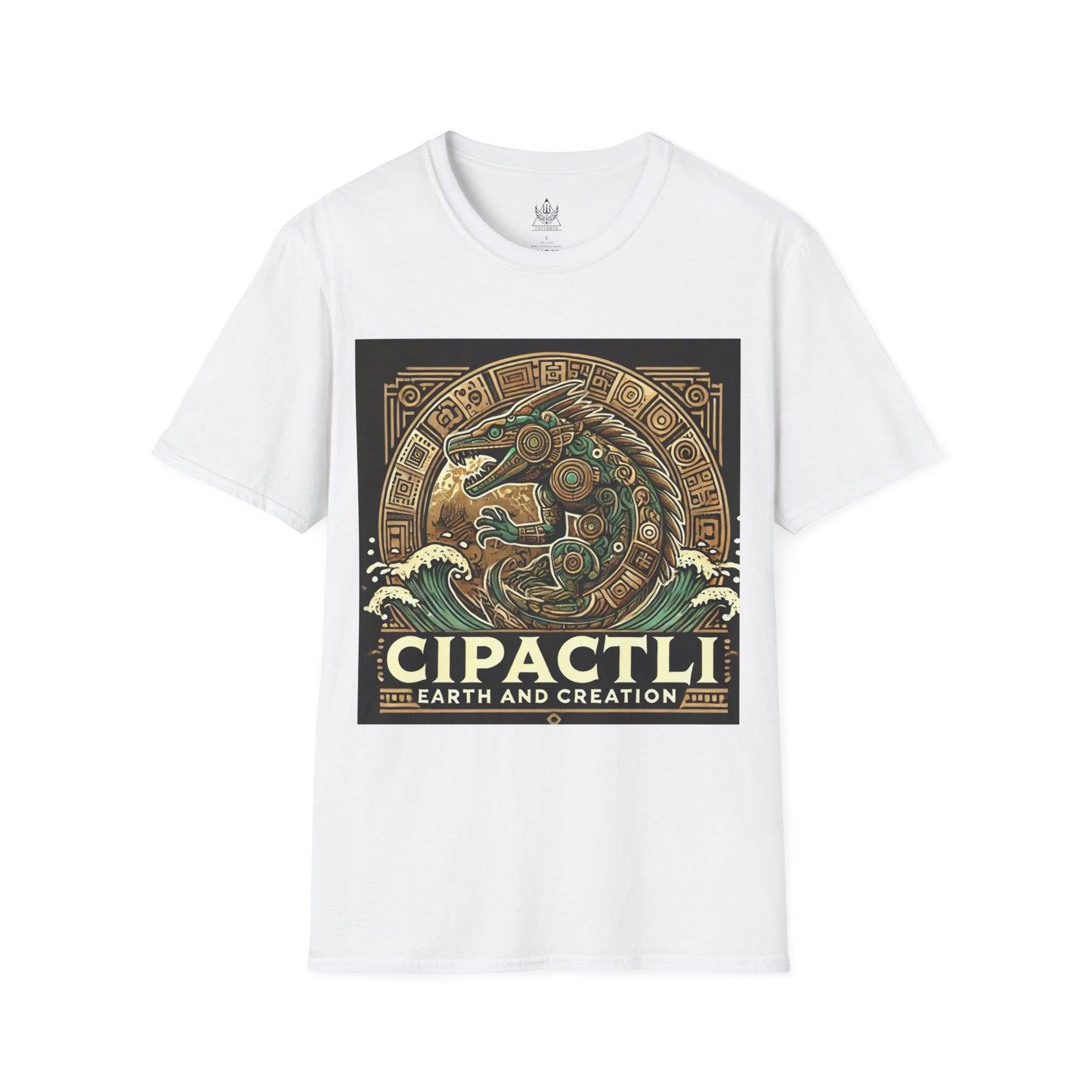 Cipactli Aztec Earth Creation Mythical Crocodile Design – Mystical Aztec Symbol T-shirt for Mythology & Culture Enthusiasts