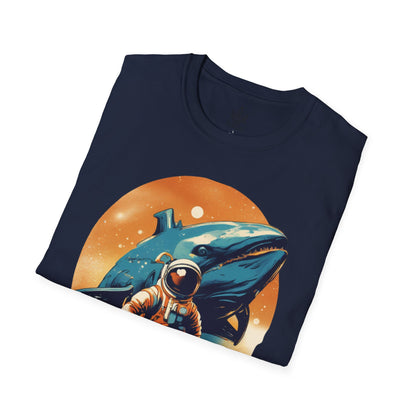 Astronaut Whale T-Shirt, Cosmic Space Tee for Sci-Fi Lovers, Unique Gift for Space Enthusiasts, Unisex Casual Wear, Great for