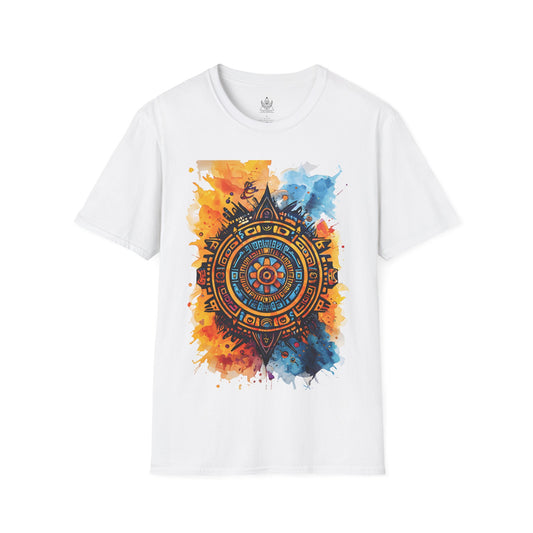 Colorful Aztec Compass Unisex T-Shirt, Bohemian Tee, Travel Shirt, Summer Vibe Apparel, Adventure Outfit