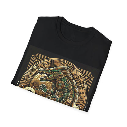 Cipactli Aztec Earth Creation Mythical Crocodile Design – Mystical Aztec Symbol T-shirt for Mythology & Culture Enthusiasts