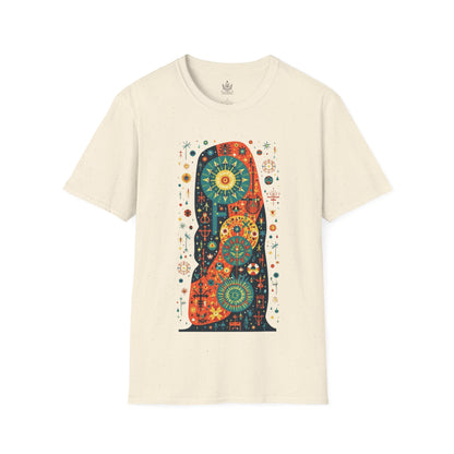 Celestial Mysticism Vibrant Sun, Stars, and Cosmic Abstract Design – Mystical Astral Symbolism T-shirt for Universe Lovers