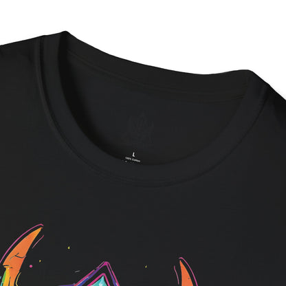 Colorful Cyberpunk Graphic Tee, Festival Wear, Unisex T-Shirt, Gifts for Tech Lovers, Edgy Streetwear, Unique