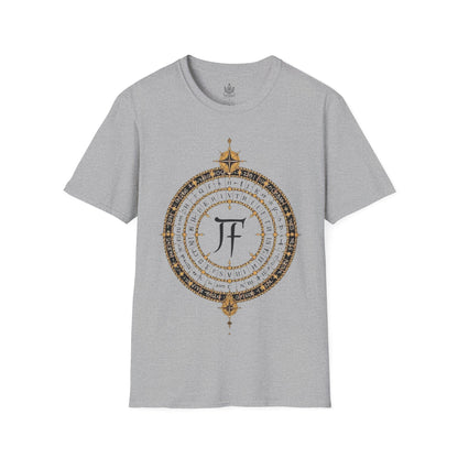 Astrological Zodiac Calendar T-Shirt – Mystical Timewheel Design for Cosmic & Celestial Enthusiasts