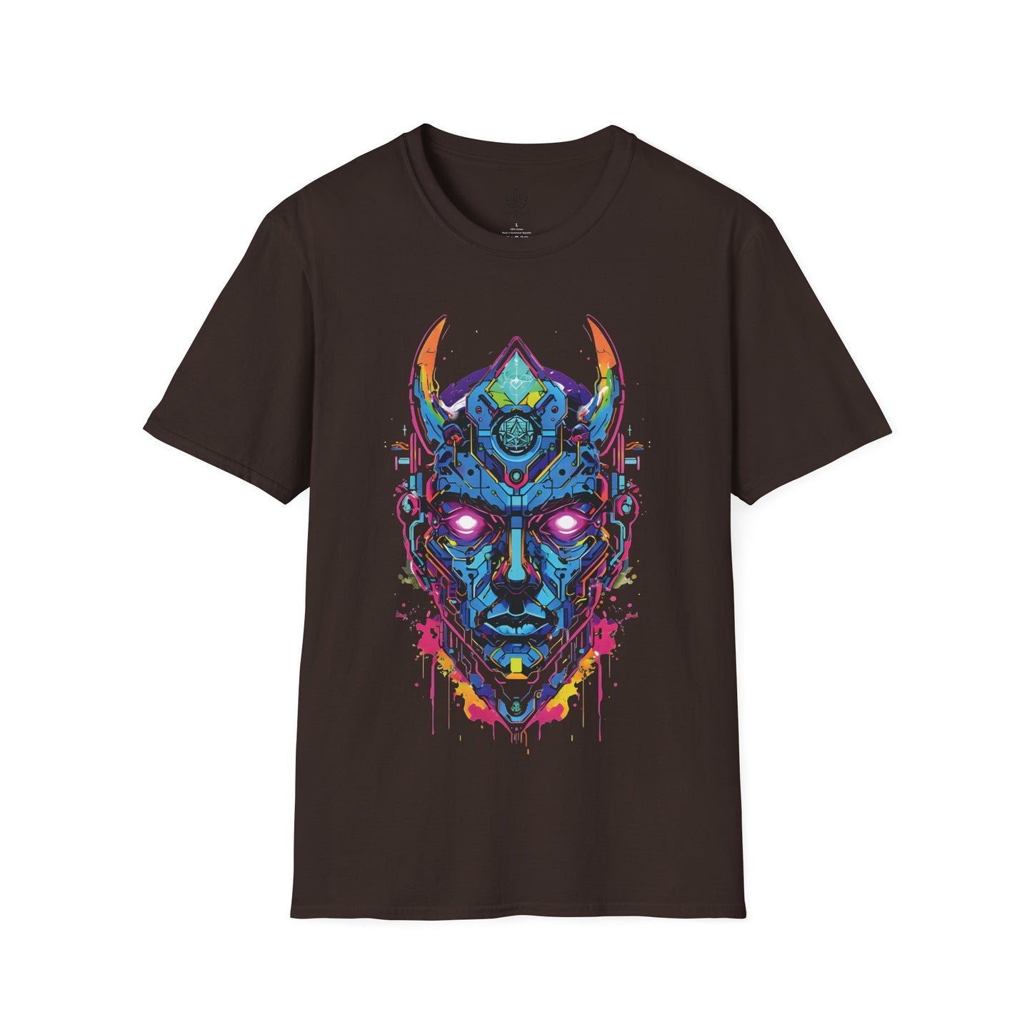 Colorful Cyberpunk Graphic Tee, Festival Wear, Unisex T-Shirt, Gifts for Tech Lovers, Edgy Streetwear, Unique